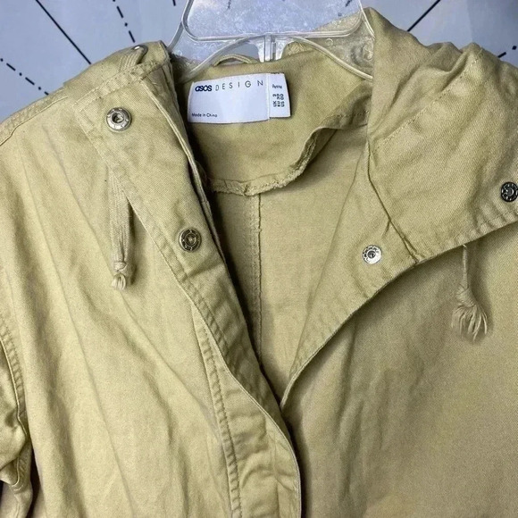 ASOS DESIGN oversized lightweight parka in stone - Picture 7 of 8